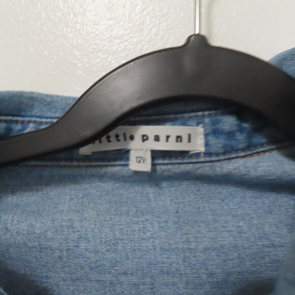 Parni Girls Long Sleeve Denim Shirtdress - Picture 9 of 9